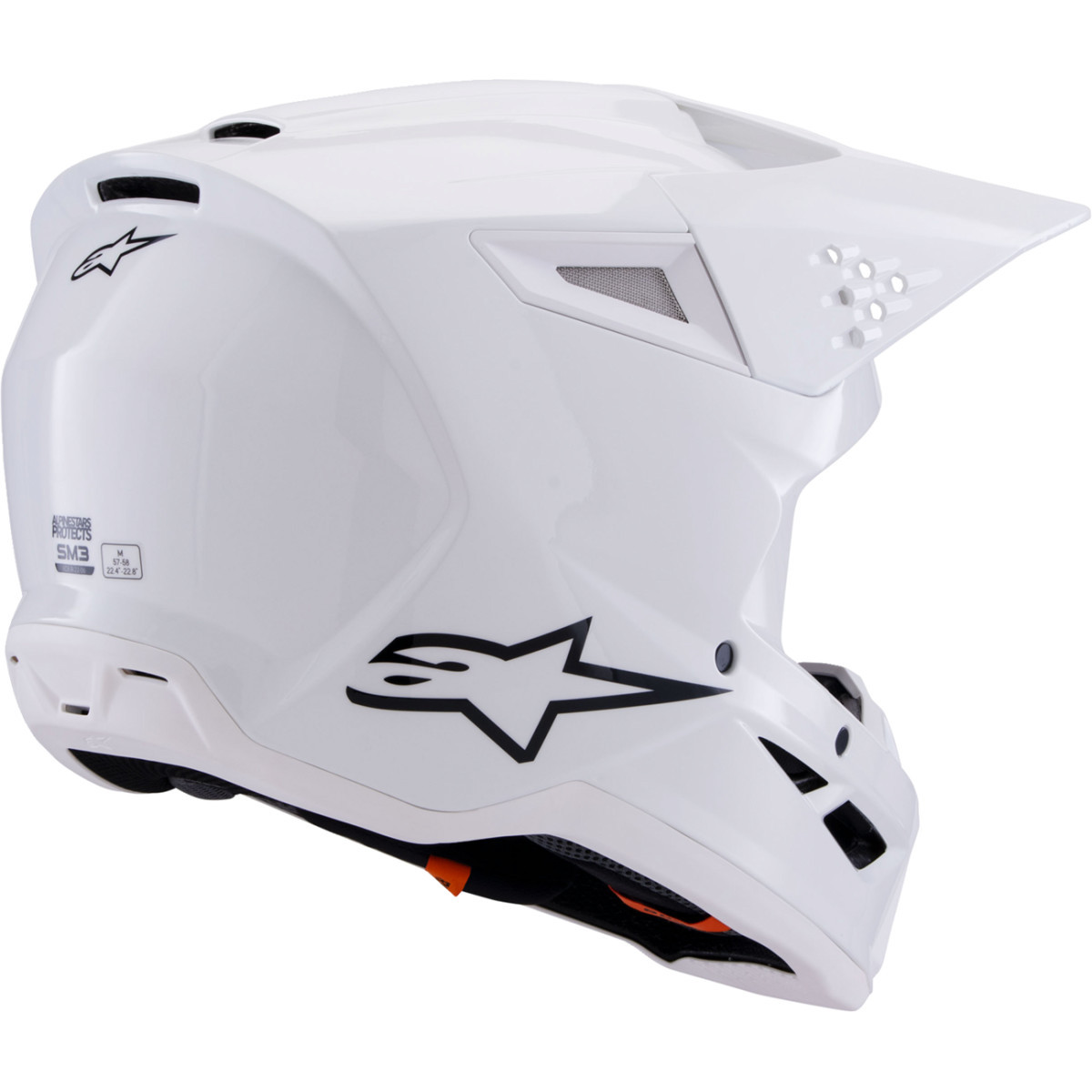 Alpinestars #8300326-2180-M - SM3 Helmet - Solid - Gloss White - Medium