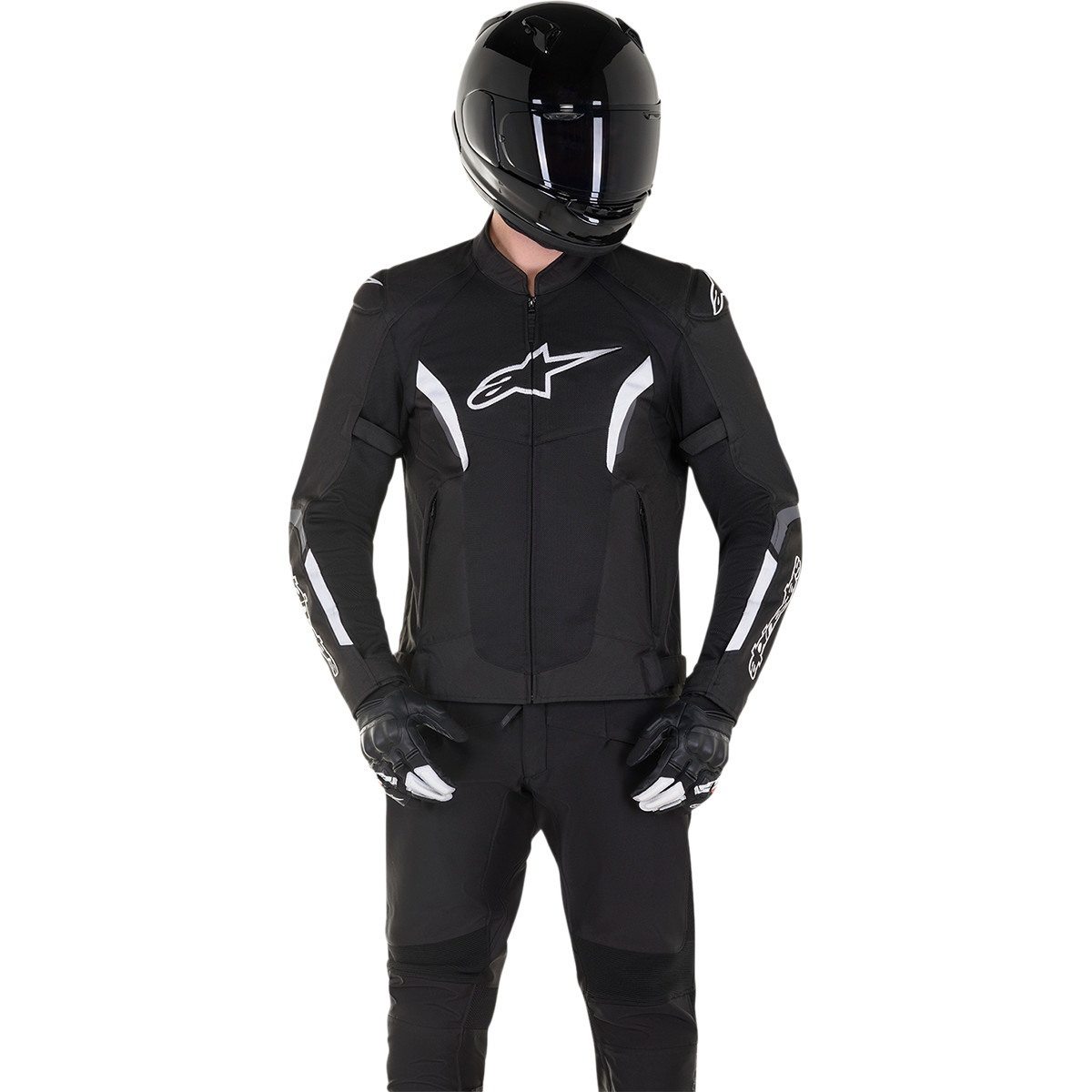 Alpinestars #3306121-12-3X - AST v2 Air Jacket - Black/White - 3XL