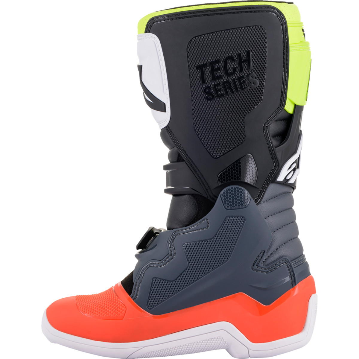 Alpinestars #2015017-9058-2 - Youth Tech 7S Boots - Black/Gray/Red/White/Yellow - US 2 / EU 34