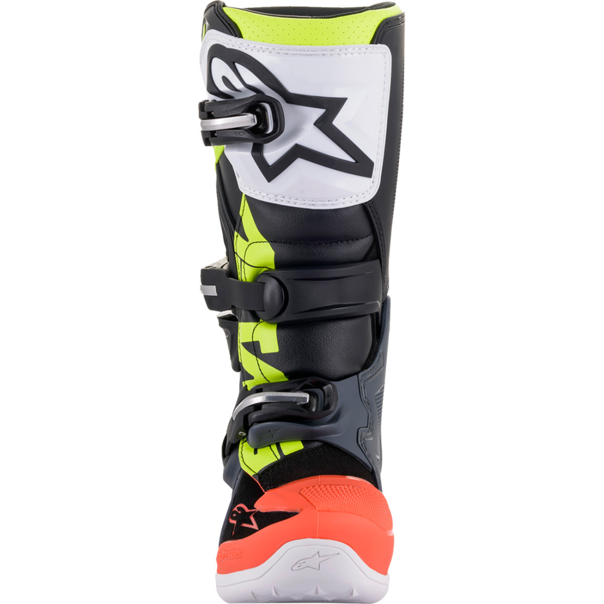 Alpinestars #2015017-9058-5 - Youth Tech 7S Boots - Black/Gray/Red/White/Yellow - US 5 / EU 38