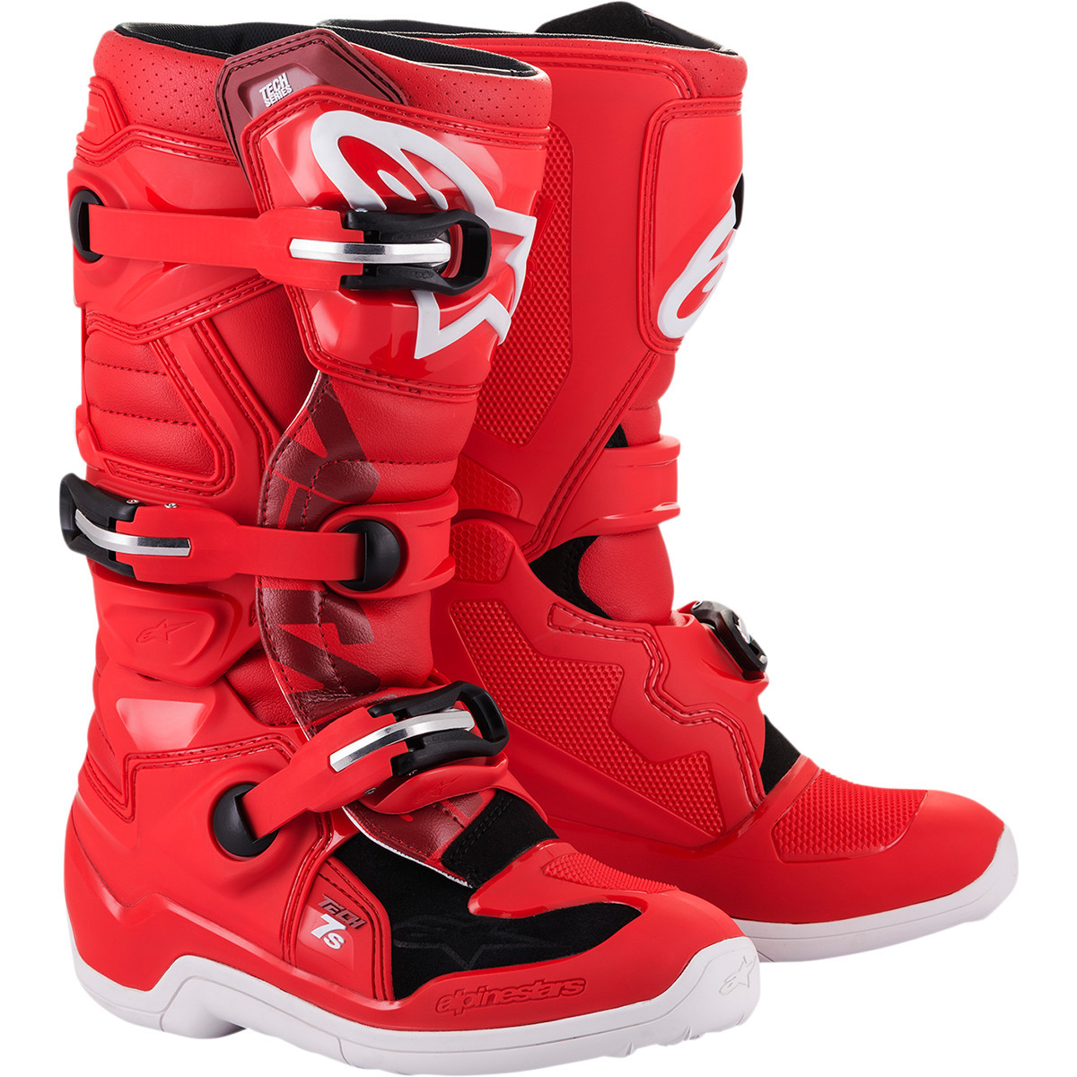 Alpinestars #2015017-30-7 - Youth Tech 7S Boots - Red - US 7 / EU 40.5