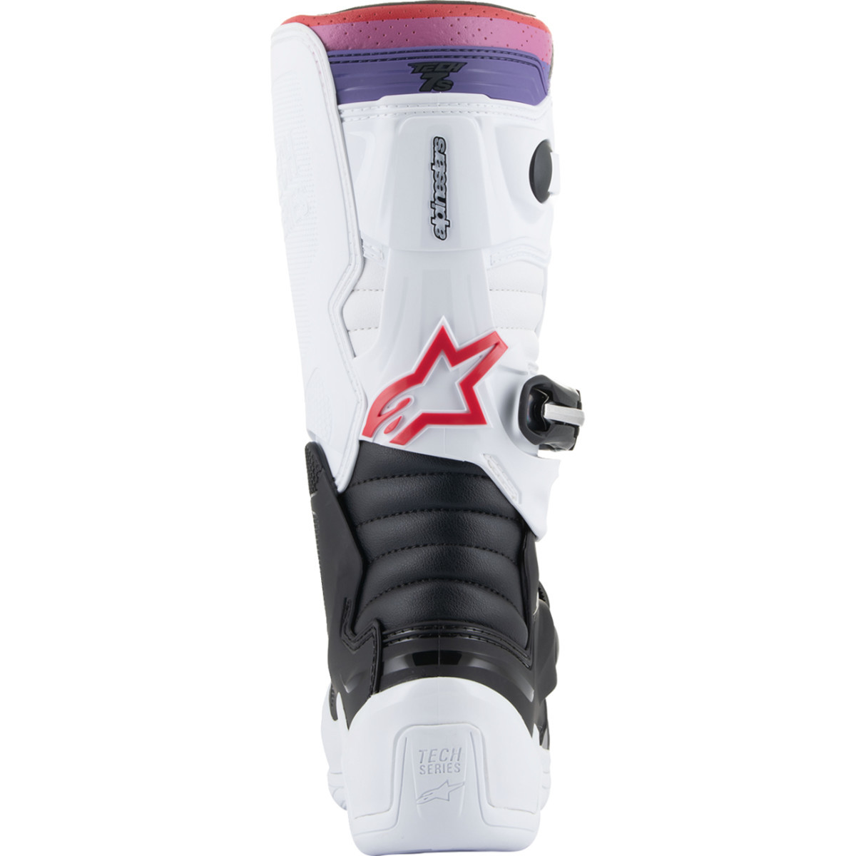 Alpinestars #2015017-289-3 - Youth Tech 7S Boots - White/Black/Rainbow - US 3 / EU 35.5