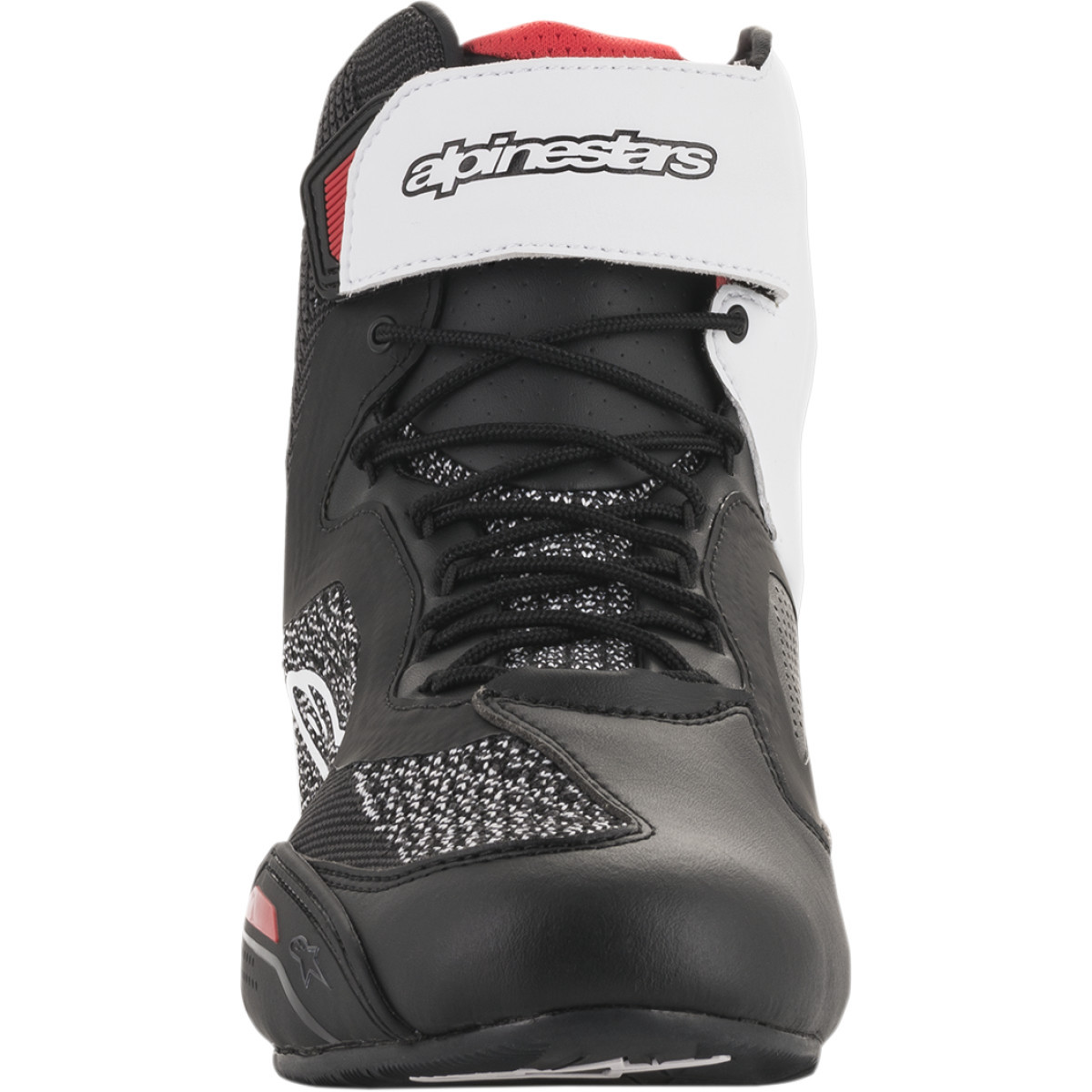 Alpinestars #2510319123-8.5 - Faster-3 Rideknit® Shoes - Black/White/Red - US 8.5 / EU 41