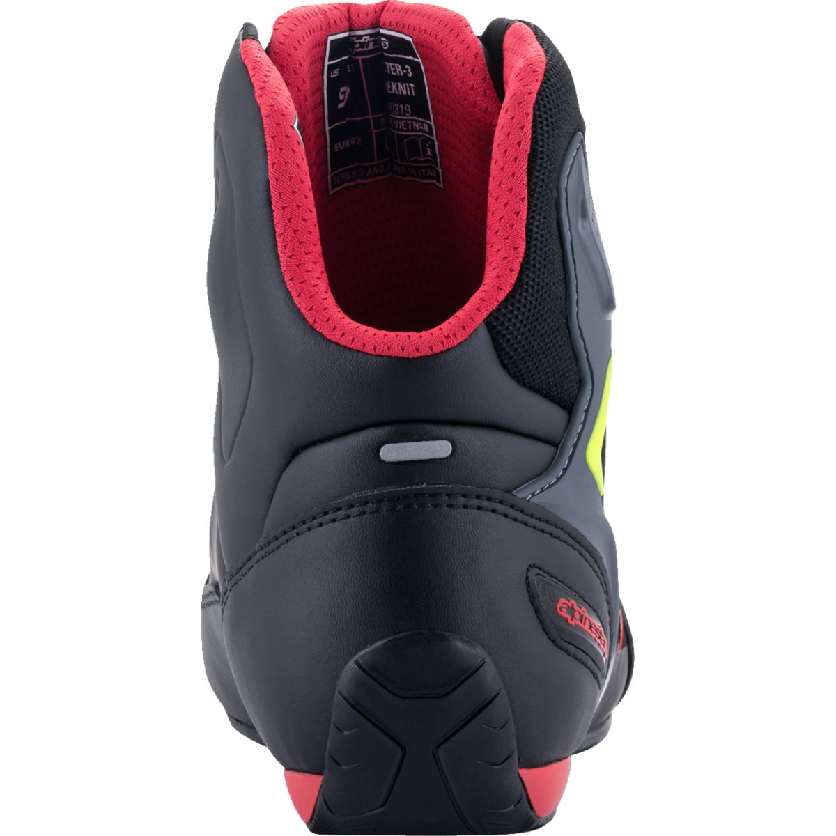 Alpinestars #251031913613 - Faster-3 Rideknit® Shoes - Black/Red/Yellow - US 13 / EU 47