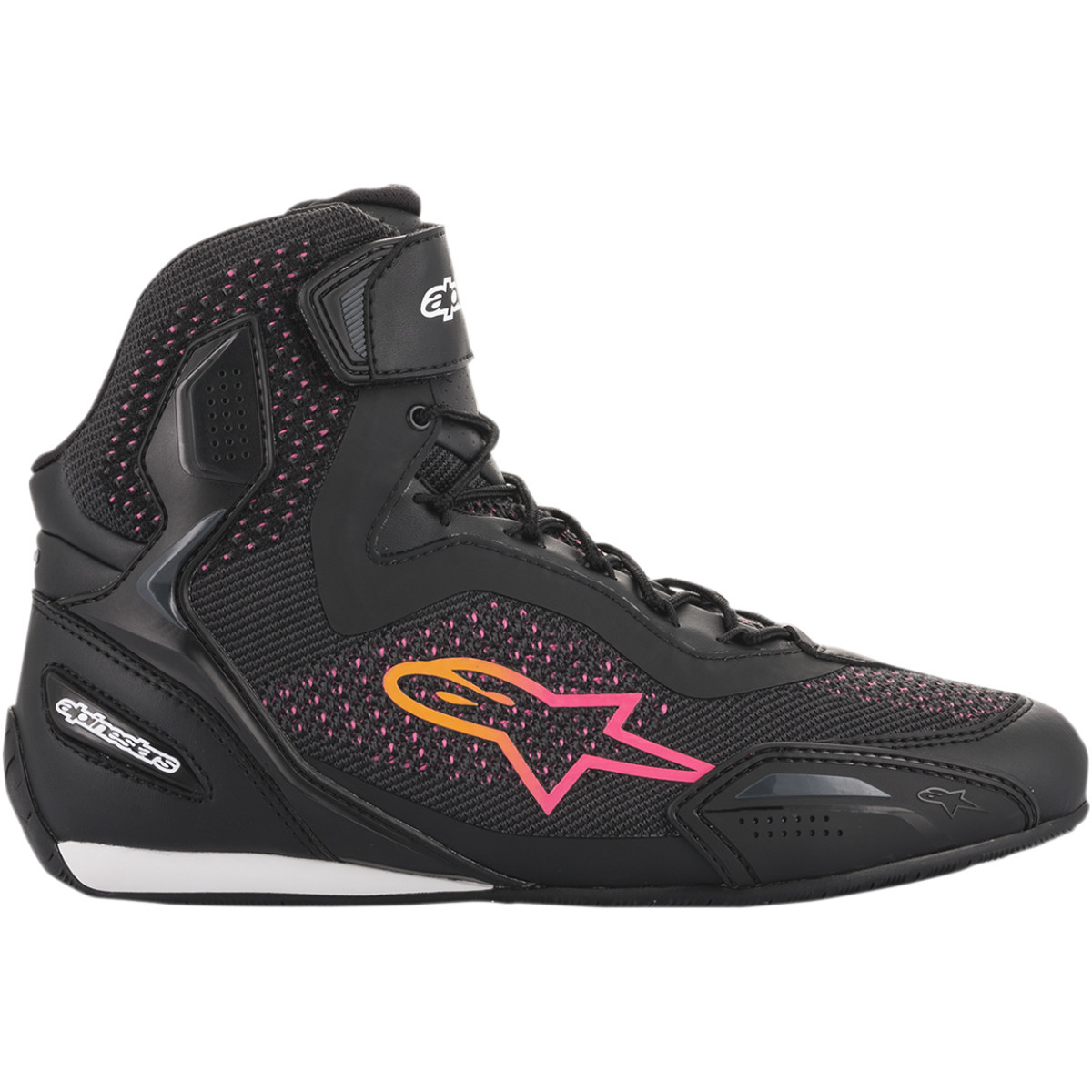 Alpinestars #251052014399 - Stella Faster-3 Rideknit Shoes - Black/Yellow/Pink - US 9 / EU 41