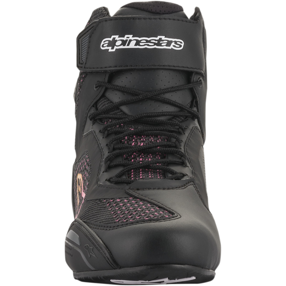 Alpinestars #251052014399 - Stella Faster-3 Rideknit Shoes - Black/Yellow/Pink - US 9 / EU 41