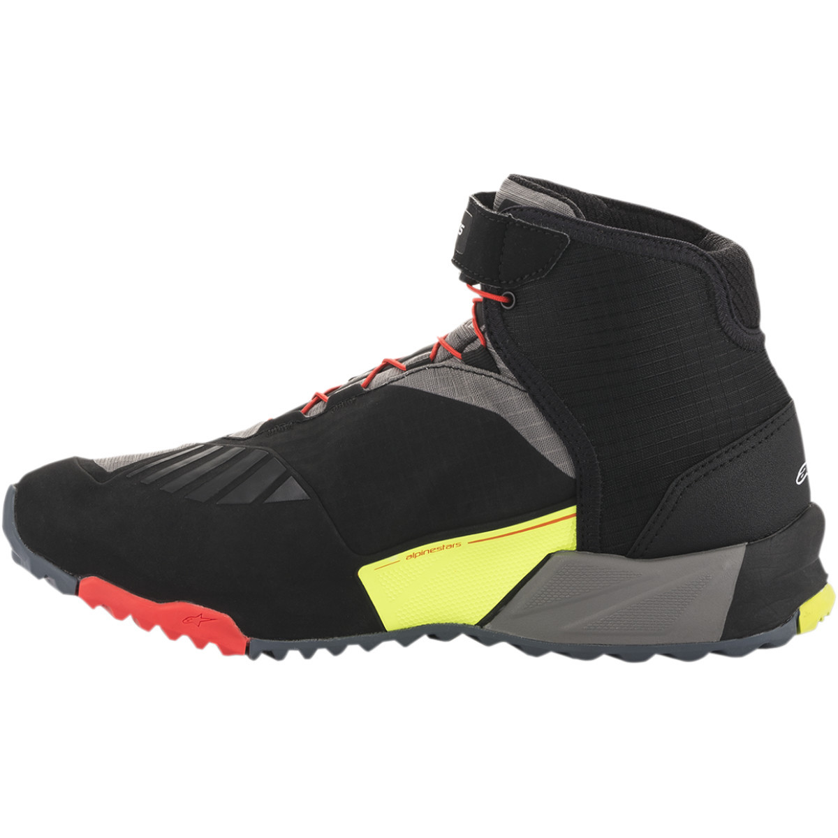 Alpinestars #2611820153814 - CR-X Drystar® Shoes - Black/Red/Yellow Fluorescent - US 14 / EU 48