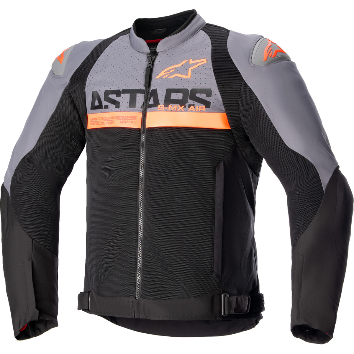 Alpinestars #3306523-914-L - SMX Air Jacket - Dark Gray/Black/Orange Fluo - Large