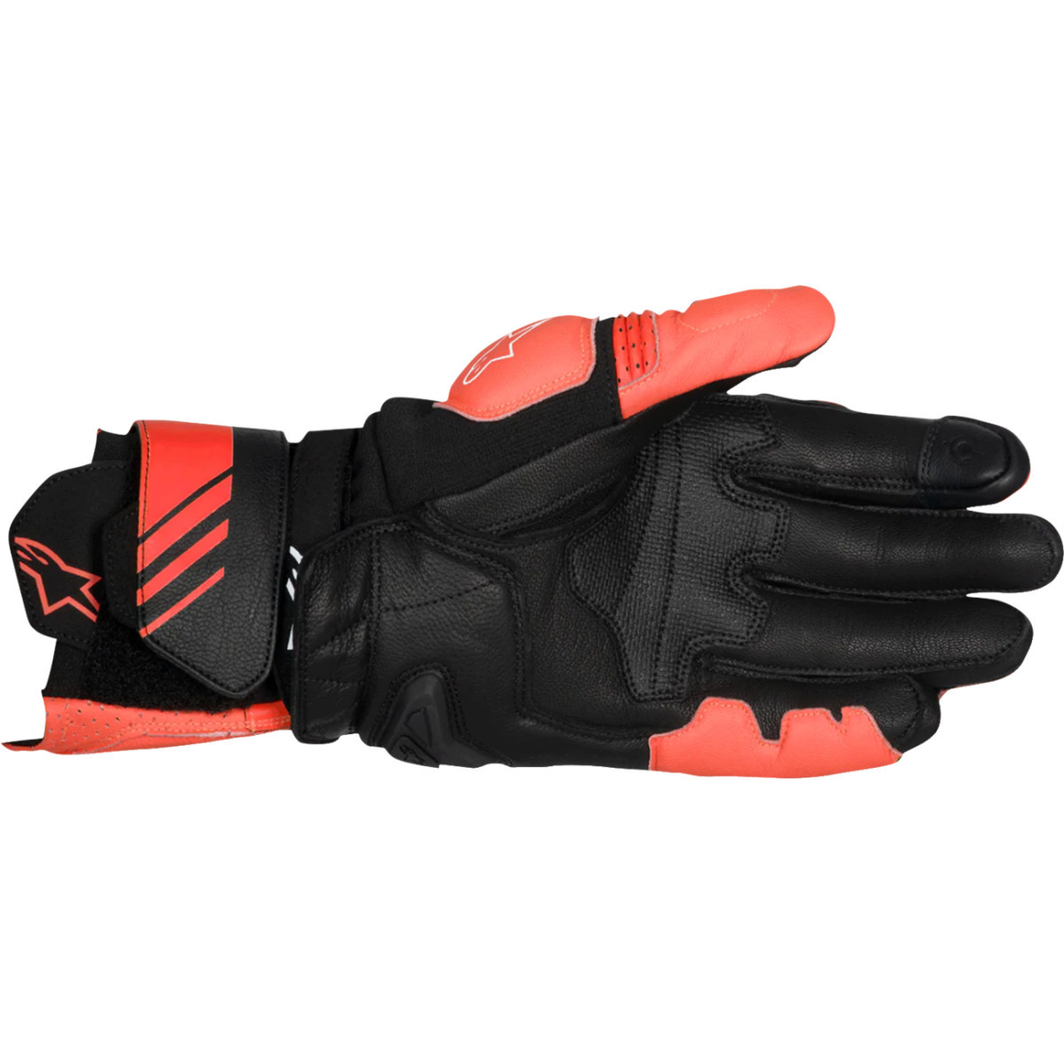 Alpinestars #3550825-3097-XL - GP Plus R V3 Leather Gloves - Bright Red/Fluo Red/Black - XL
