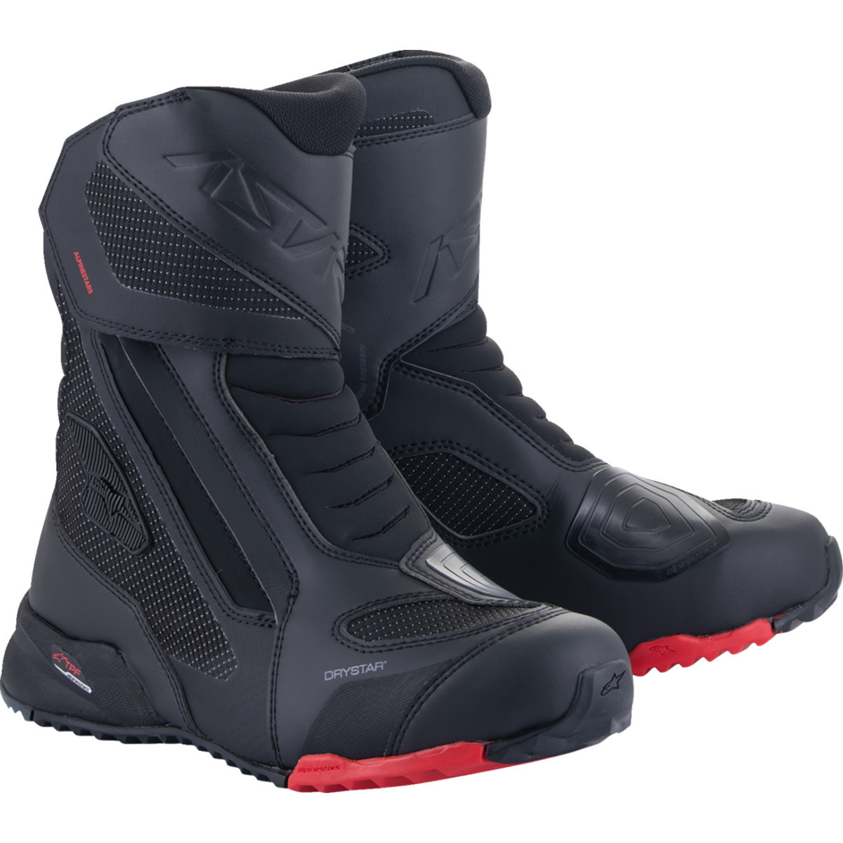 Alpinestars #2443023-13-43 - RT-7 Drystar® Boots - Black/Red - US 9 / EU 43