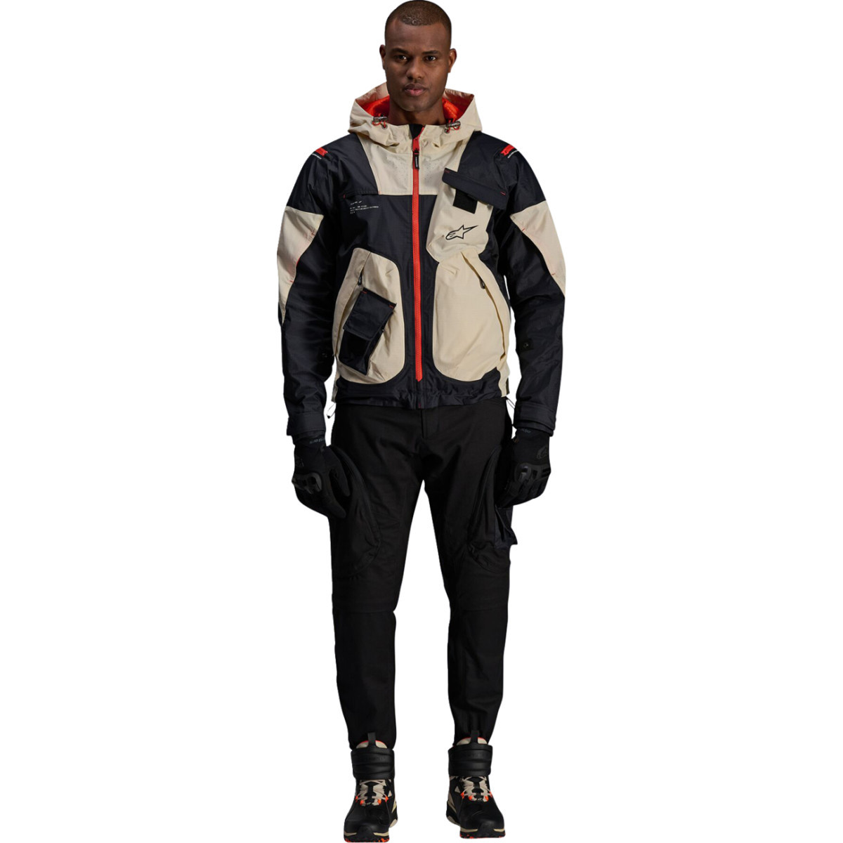 Alpinestars #3301625-1489-XL - Mogress Air Jacket - Black/Almond/Hot Orange - XL