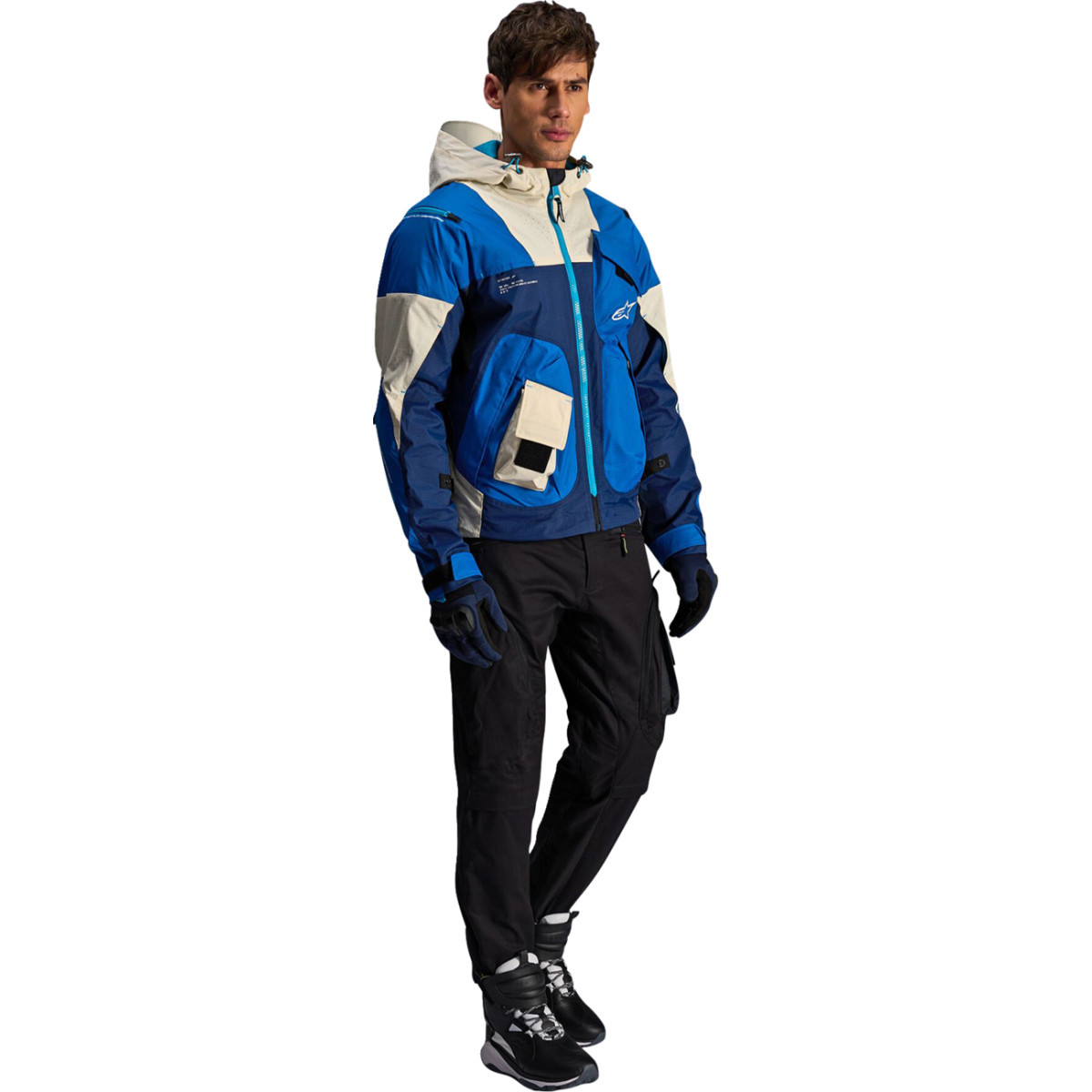Alpinestars #3301625-7187-4XL - Mogress Air Jacket - Blue/Almond - 4XL