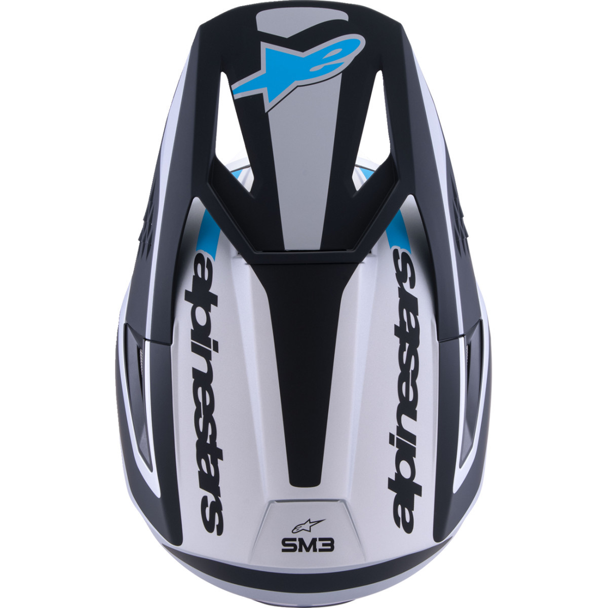 Alpinestars #8301026-1949-XXL - SM3 Helmet - Heat - Matte Silver/Blue/Black - 2XL