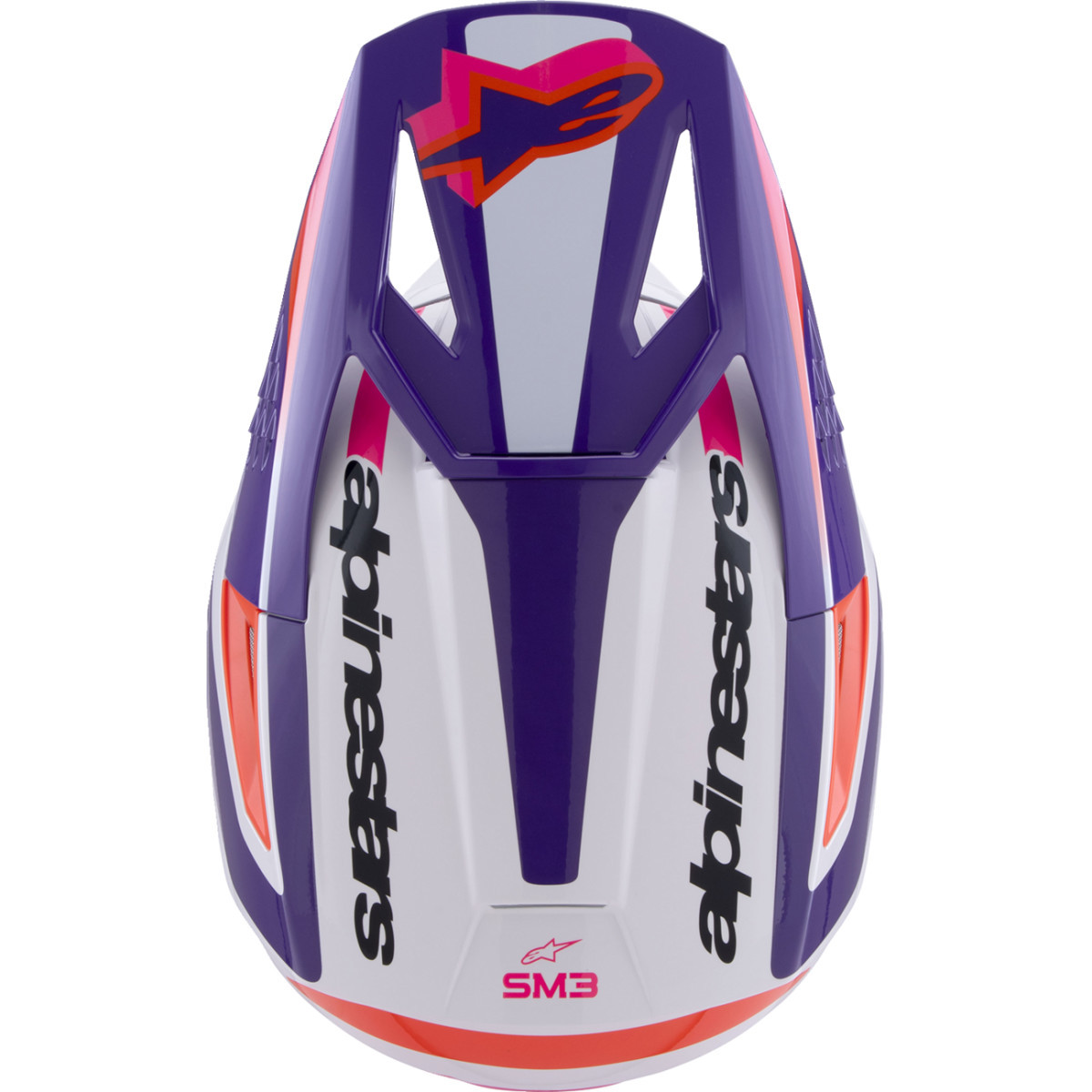 Alpinestars #8301026-2052-XXL - SM3 Helmet - Heat - Gloss White/Purple/Pink - 2XL
