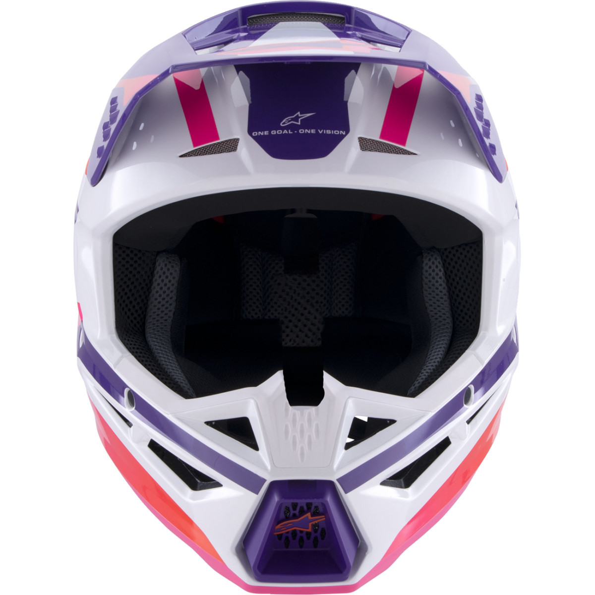 Alpinestars #8301026-2052-XL - SM3 Helmet - Heat - Gloss White/Purple/Pink - XL