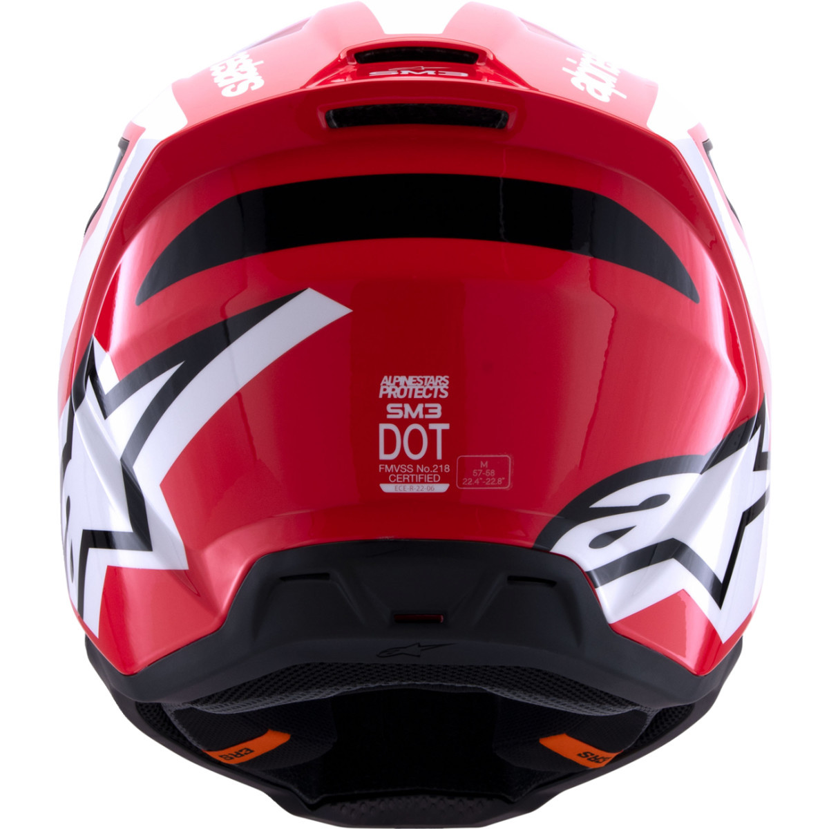 Alpinestars #8301026-3126-S - SM3 Helmet - Heat - Gloss Red/White/Black - Small