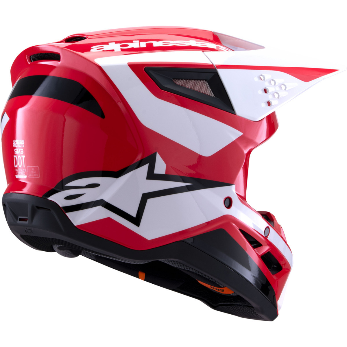 Alpinestars #8301026-3126-M - SM3 Helmet - Heat - Gloss Red/White/Black - Medium