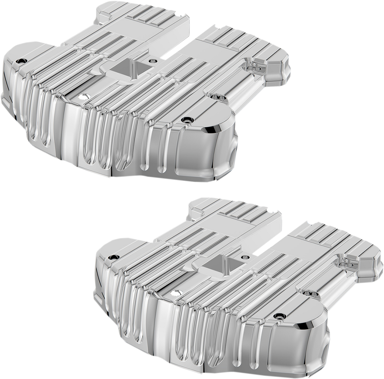 Chrome Rocker Box Cover - Grooved