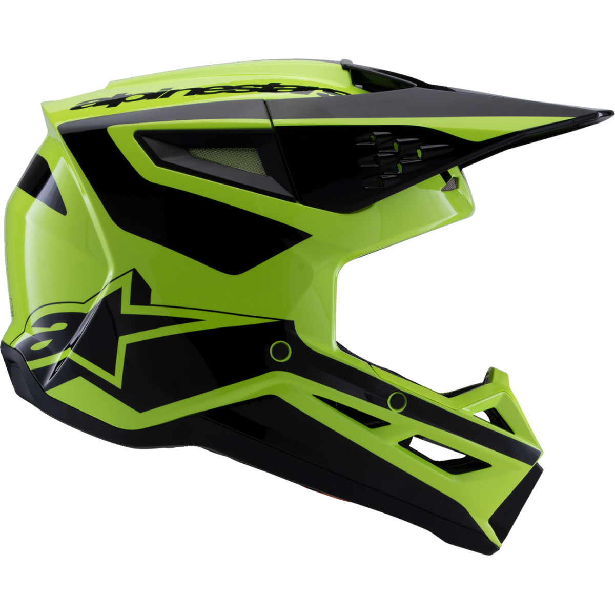 Alpinestars #8301026-5011-XXL - SM3 Helmet - Heat - Gloss Yellow Fluo/Black - 2XL