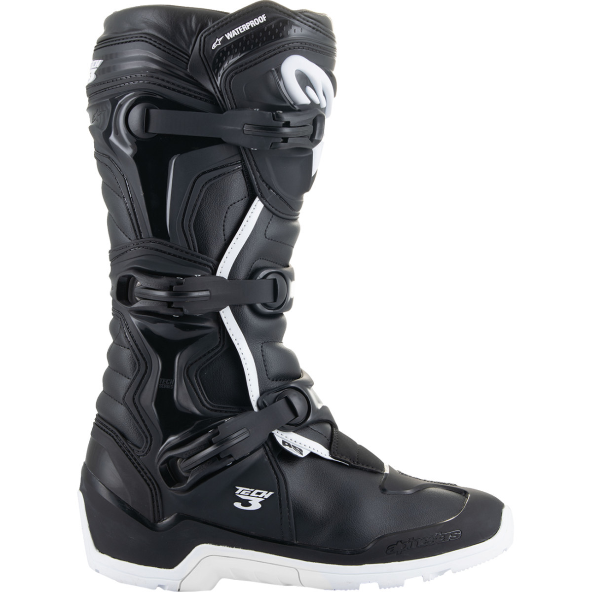 Alpinestars #2013324-12-11 - Tech 3 Enduro Waterproof Boots - Black/White - US 11 / EU 45.5