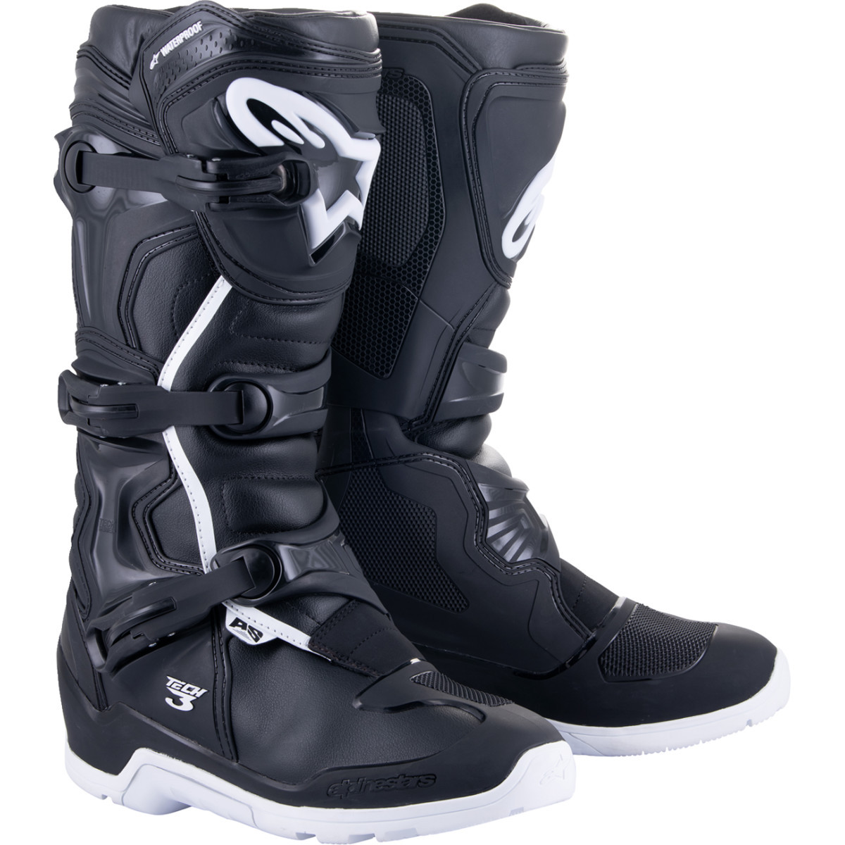 Alpinestars #2013324-12-11 - Tech 3 Enduro Waterproof Boots - Black/White - US 11 / EU 45.5