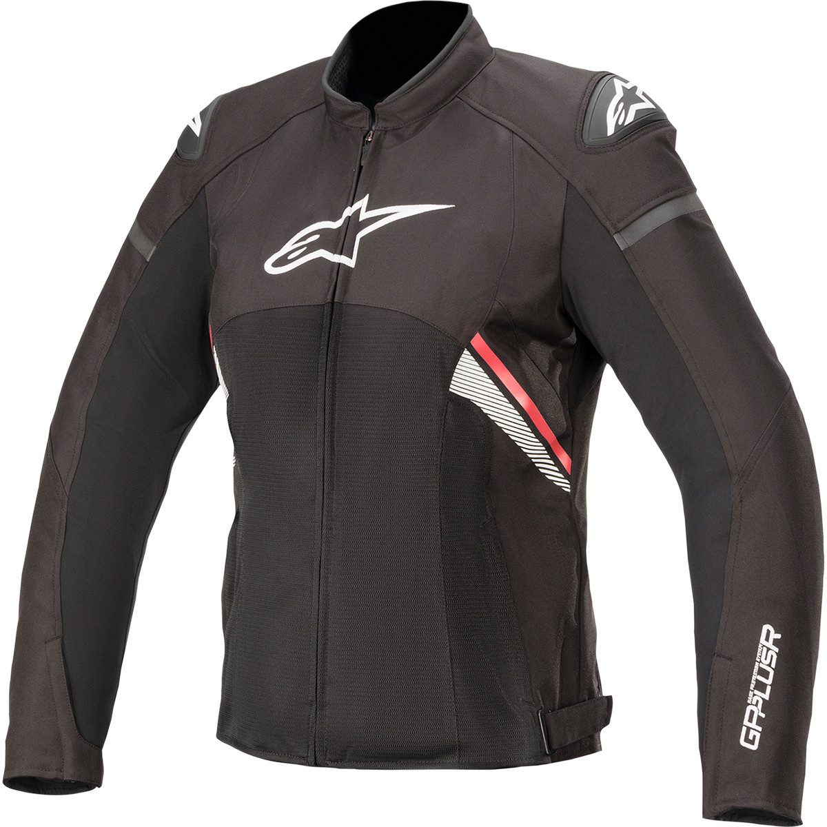 Alpinestars #33106201321L - Stella T-GP Plus R v3 Air Jacket - Black/Fluo Red/White - Large