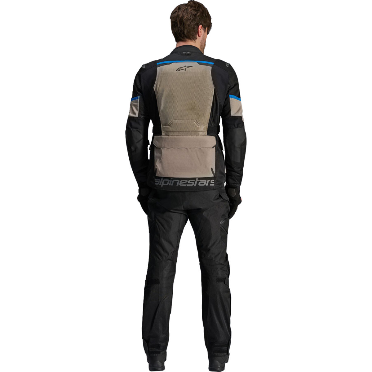 Alpinestars #3207924-1479-2XL - Andes Air Drystar® Jacket - Black/Laurel Gray/Bright Blue - 2XL