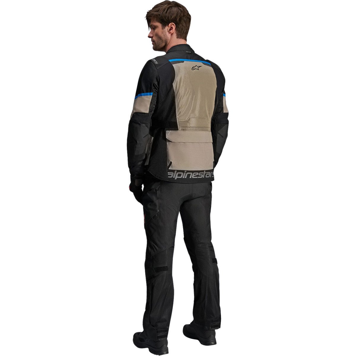 Alpinestars #3207924-1479-3XL - Andes Air Drystar® Jacket - Black/Laurel Gray/Bright Blue - 3XL