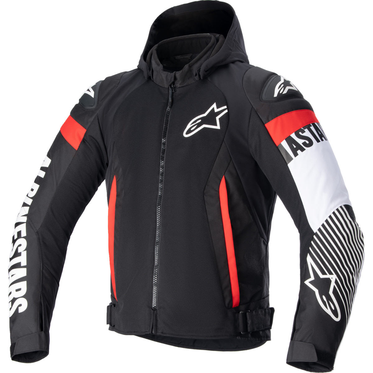 Alpinestars #3306423-1231-L - Zaca Air Jacket - Black/White/Red Fluo - Large