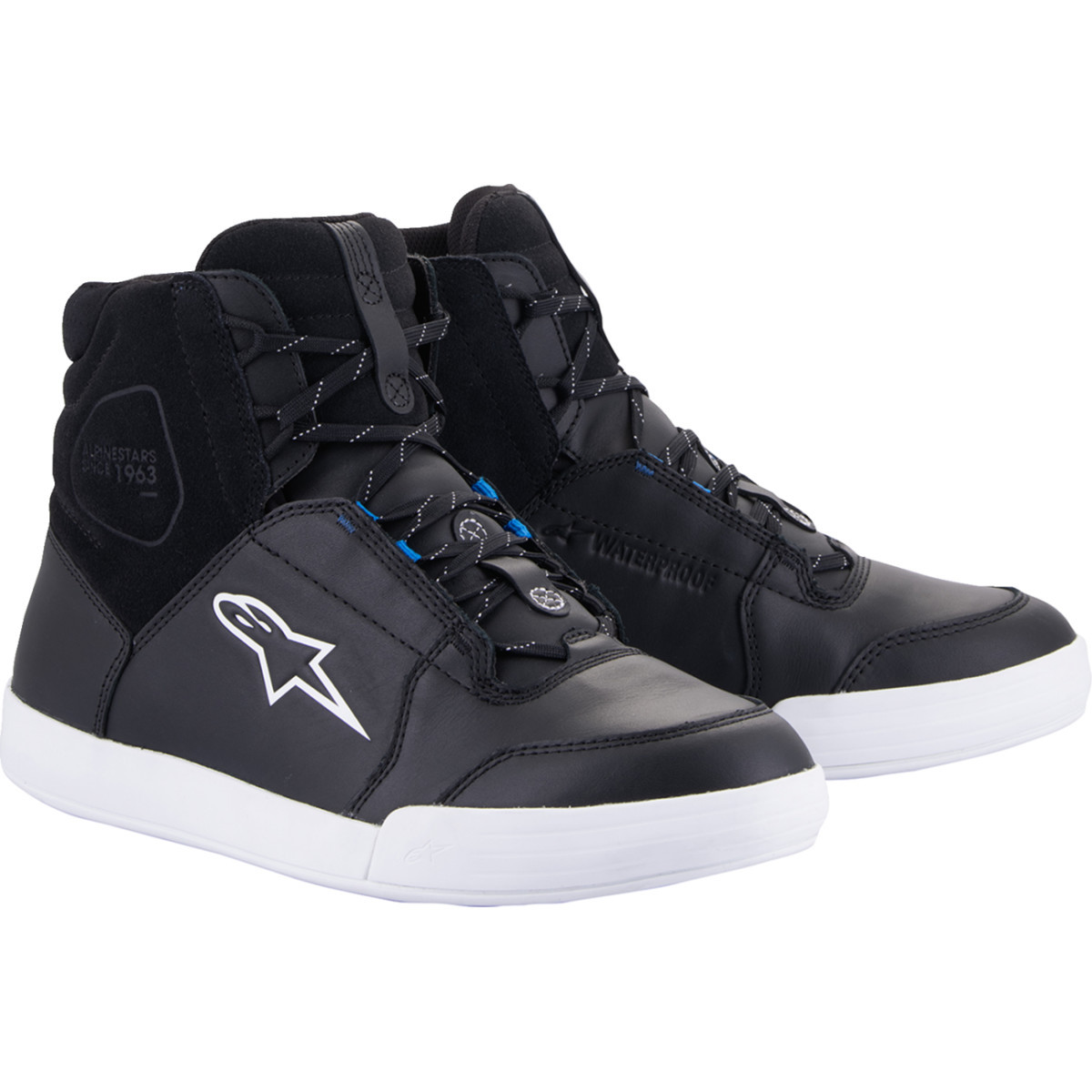 Alpinestars #2543123-157-13 - Chrome Shoes - Waterproof - Black/White - US 13 / EU 47