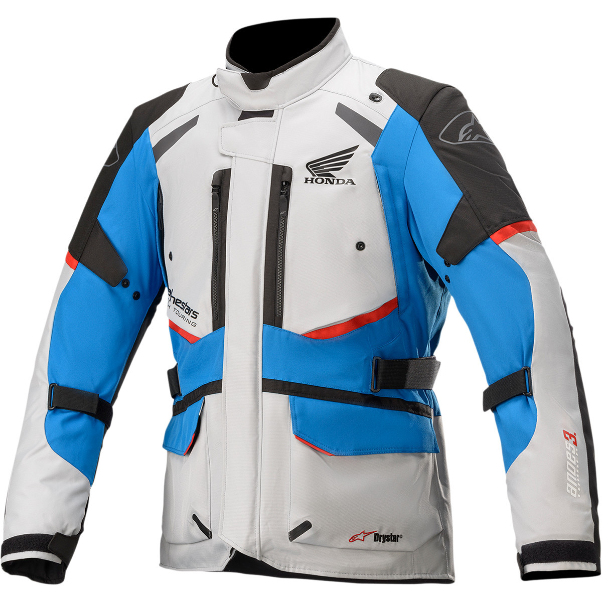 Alpinestars #3207421-9173-S - Honda Andes v3 Drystar® Jacket - Gray/Blue/Red - Small