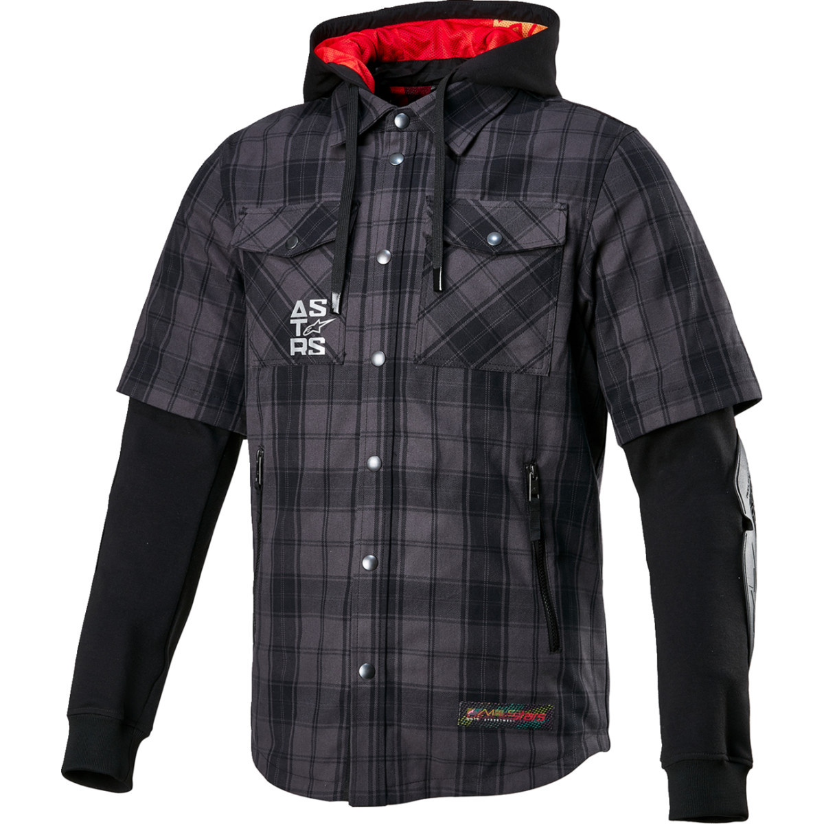 Alpinestars #4300424-9610-S - MO.ST.EQ Tartan Jacket - Gray/Black - Small