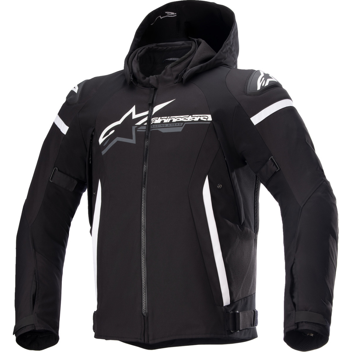 Alpinestars #3206423-12-2XL - Zaca Waterproof Jacket - Black/White - 2XL