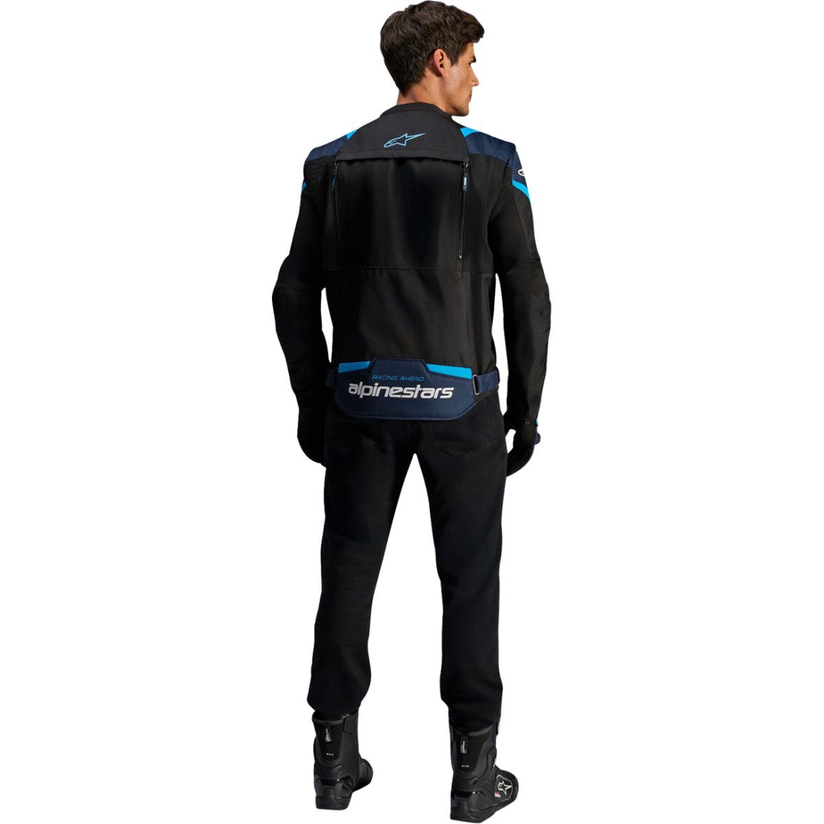 Alpinestars #3301825-1386-M - T-Stunt Air Jacket - Black/Dark Blue/Blithe Blue - Medium