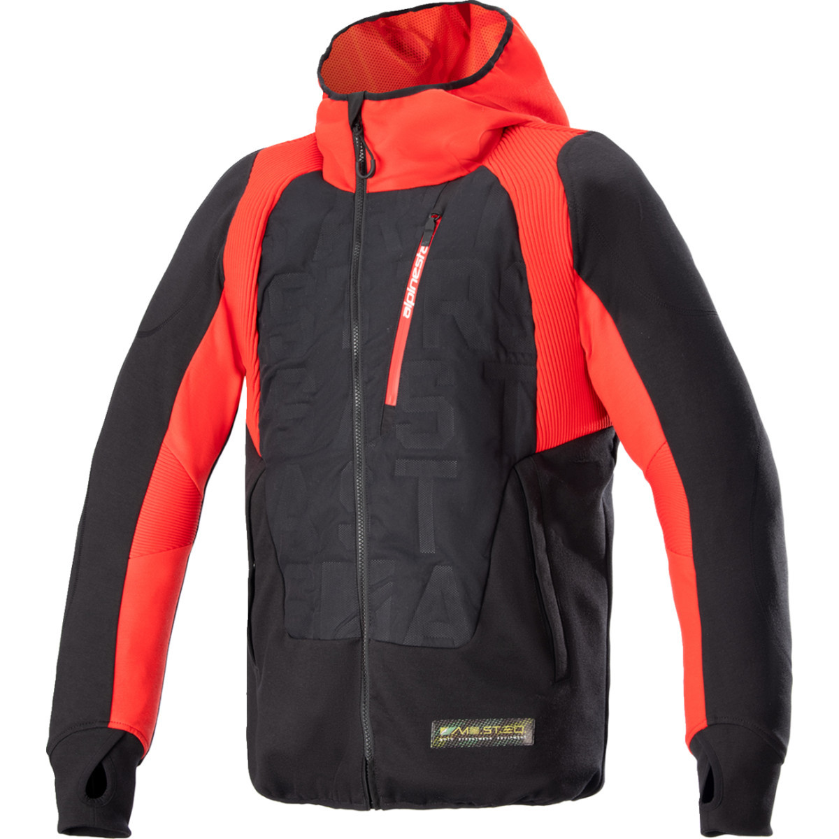 Alpinestars #4201824-1463-2X - MSE Hybrid Hooded Jacket - Black/Red - 2XL
