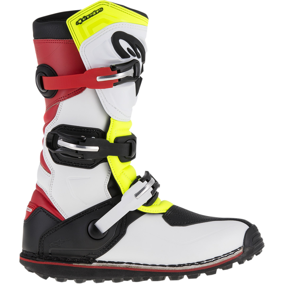 Alpinestars #2004017-2351-9 - Tech-T Boots - White/Red/Yellow Fluorescent/Black - US 9 / EU 43