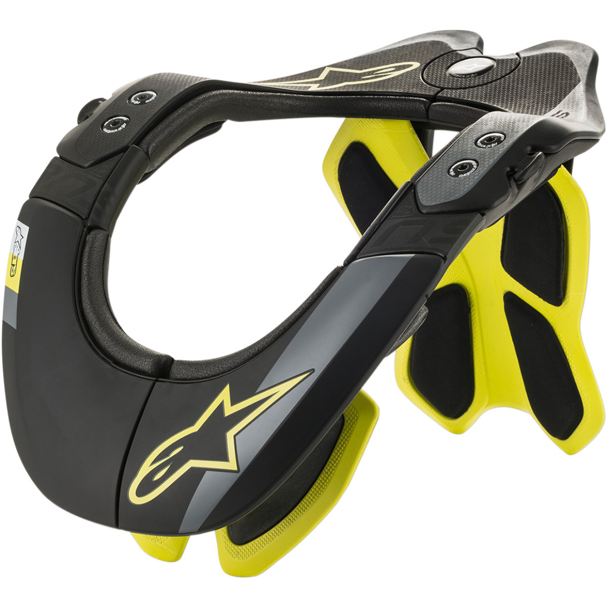 Alpinestars #6500019155XS/M - BNS Tech 2 - Black/Yellow Fluo - XS-M