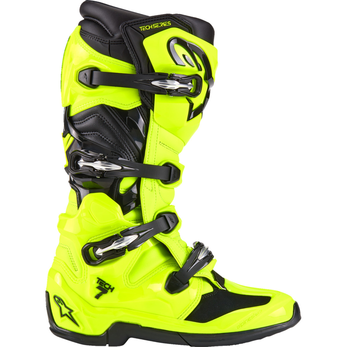 Alpinestars #2012025-551-7 - Tech 7 Boots - Fluorescent Yellow/Black - US 7 / EU 40.5