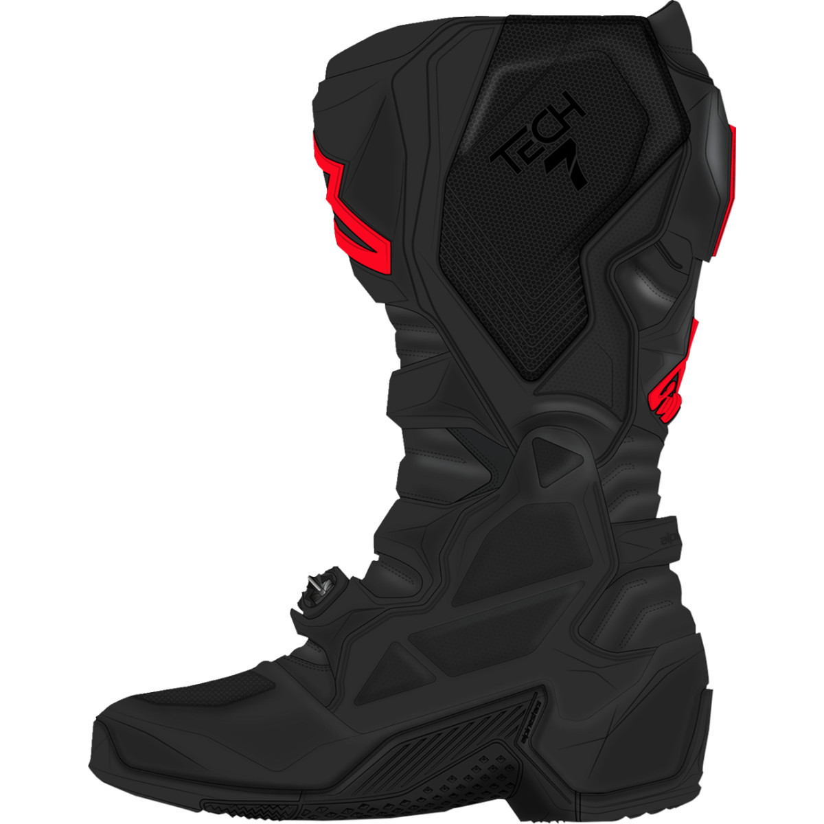 Alpinestars #2012025-1030-10 - Tech 7 Boots - Fluorescent Red/Black - US 10 / EU 44.5