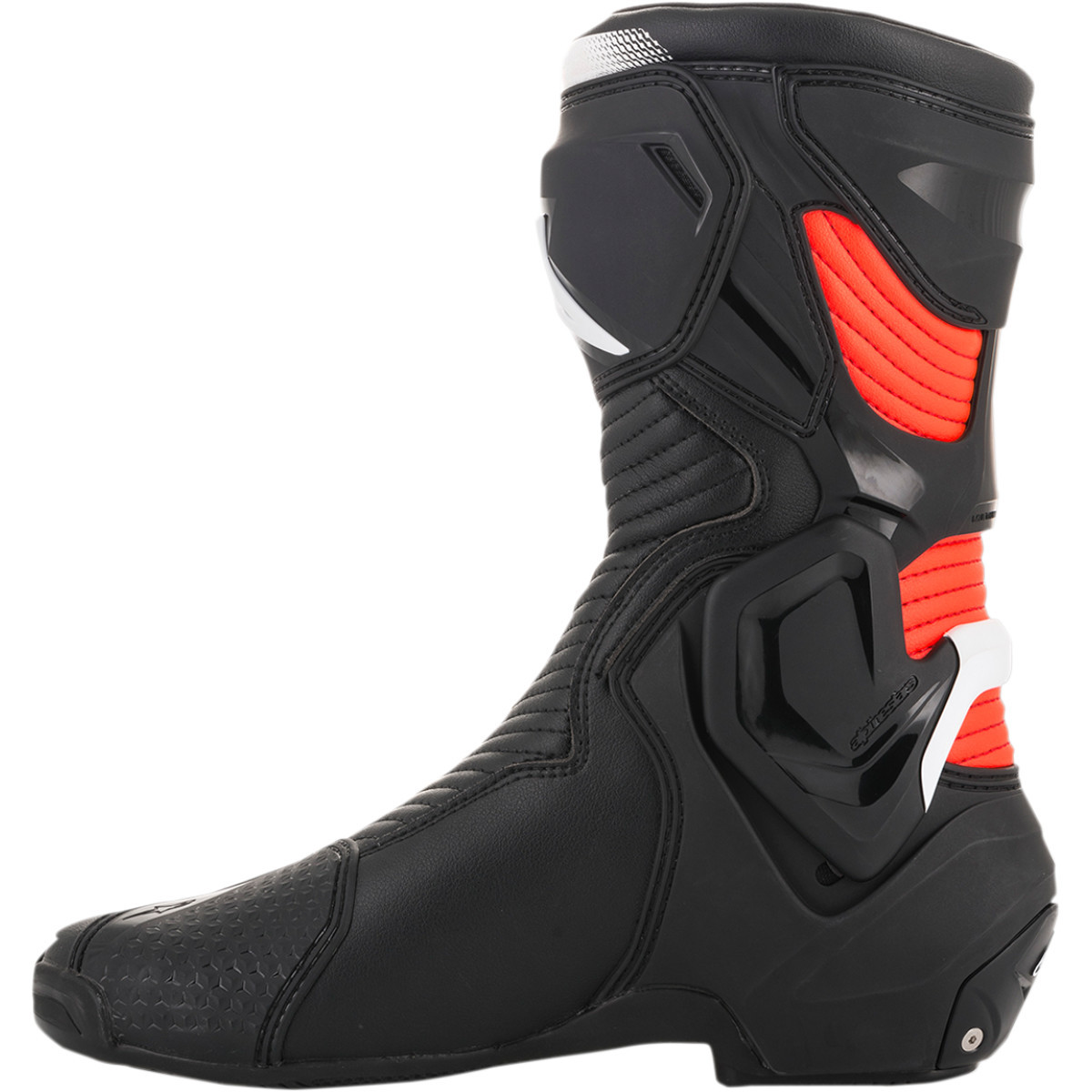 Alpinestars #2221019-1231-42 - SMX Plus Boots - Black/White/Red Fluorescent - US 8 / EU 42