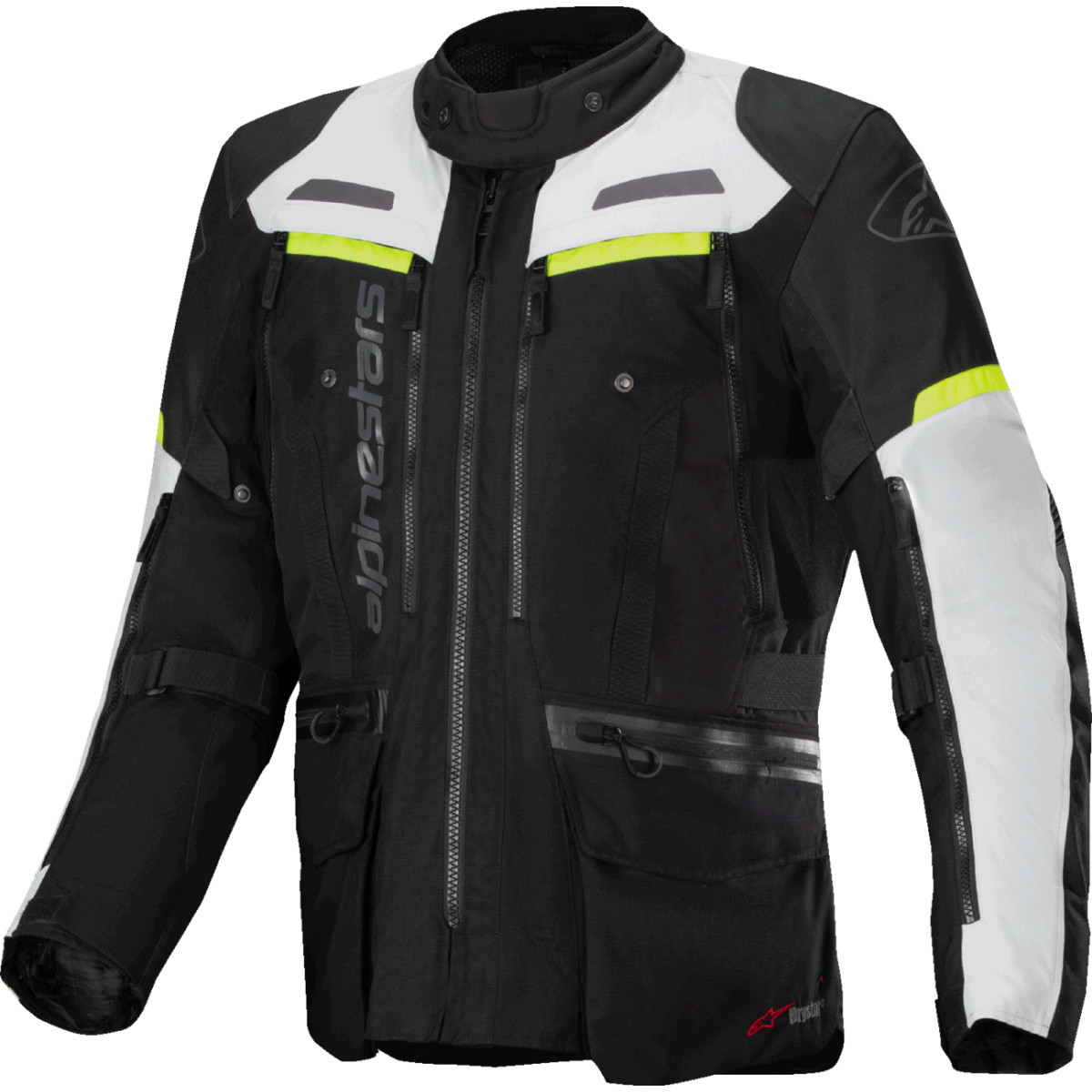 Alpinestars #3207023-1381-XL - Bogota Pro Drystar® Jacket - Dark Black/Ice Gray/Yellow Fluo - XL