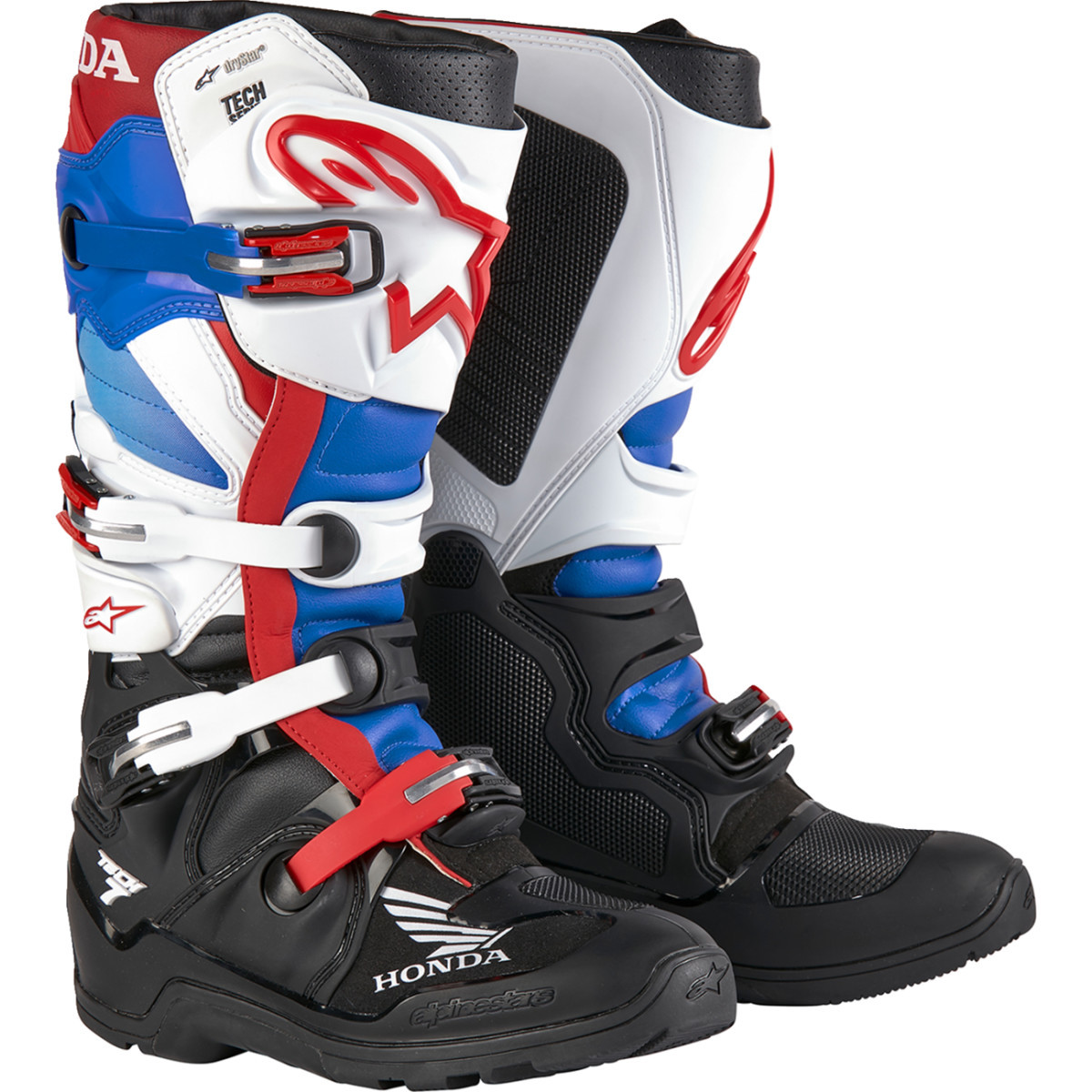 Alpinestars #2012723-1272-8 - Tech 7 Enduro Drystar® Boots - Black/White/Blue/Red - US 8 / EU 42