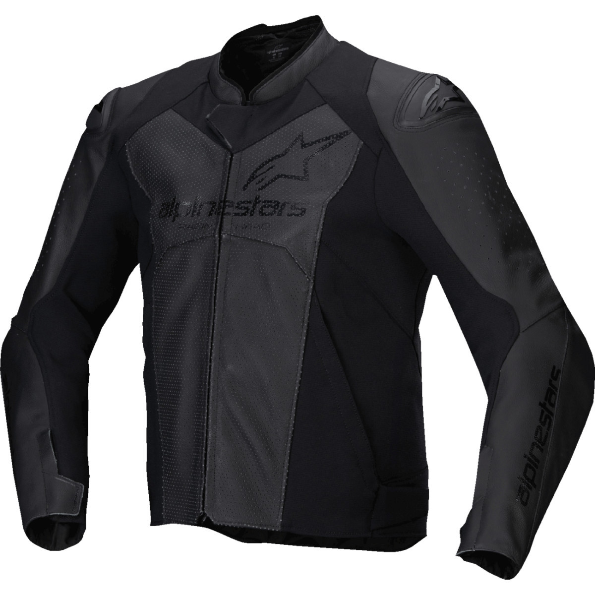 Alpinestars #3103625-1100-64 - Faster v3 Airflow Leather Jacket - Black/Black - US 54 / EU 64