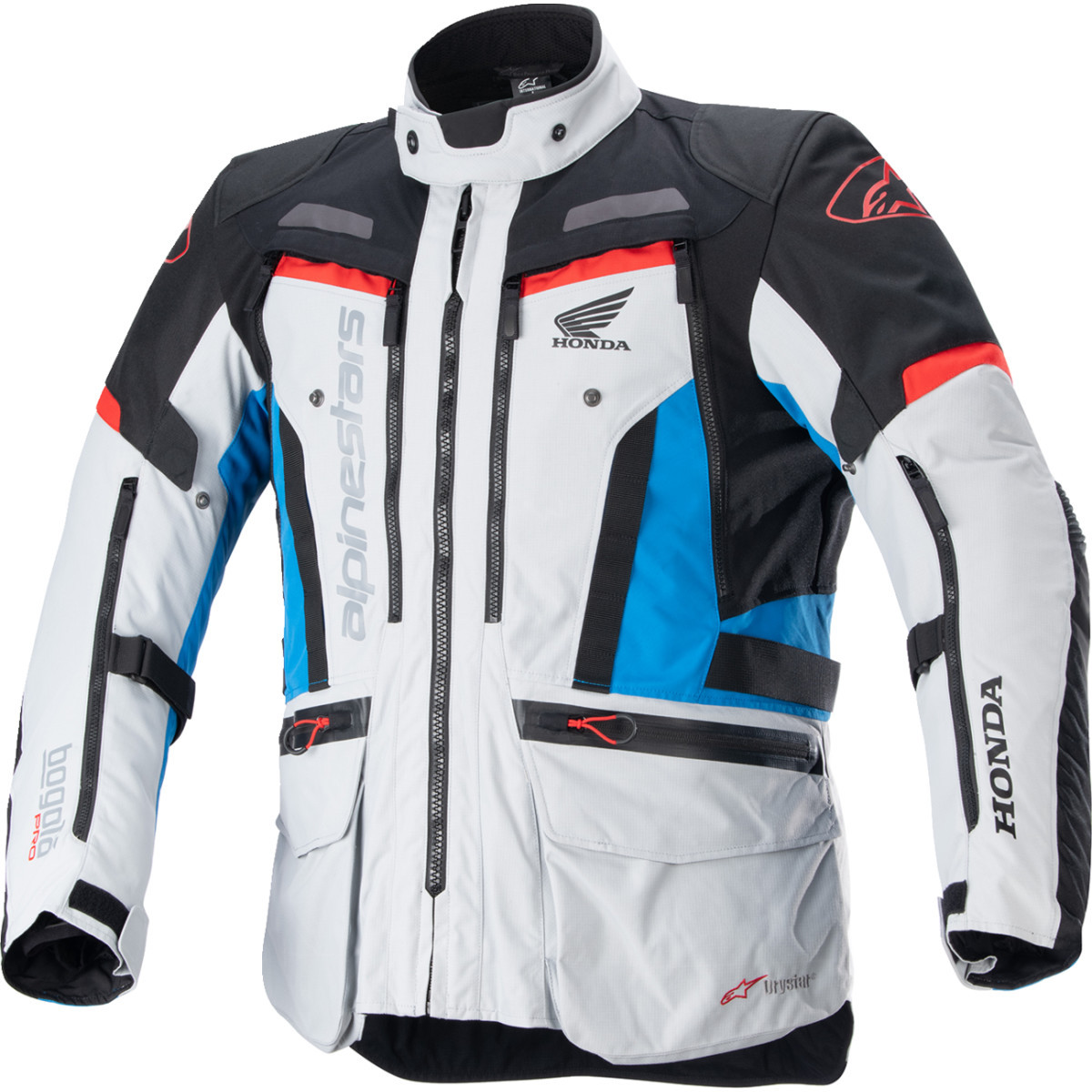 Alpinestars #3206723-9173-4X - Honda Bogotà Pro Drystar® Jacket - Gray/Black/Red/Blue - 4XL