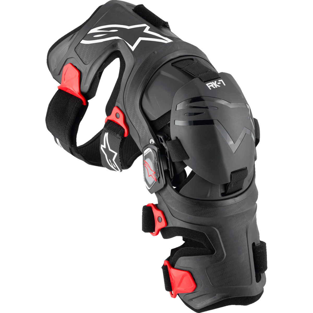 Alpinestars #6500825-13-S - RK-7 Plasma Knee Braces - Black/Red - Small