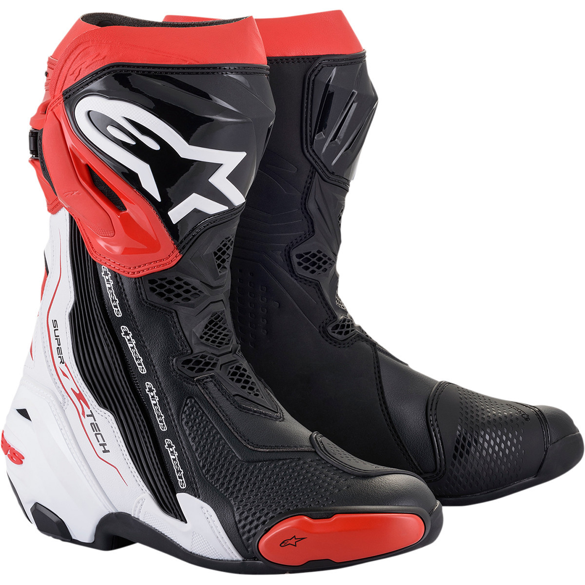 Alpinestars #2220021-123-42 - Supertech R Boots - Black/White/Red - US 8 / EU 42
