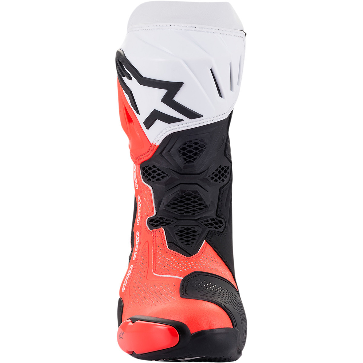 Alpinestars #2220121-124-42 - Supertech R Vented Boots - Black/Fluorescent Red/White - US 8 / EU 42