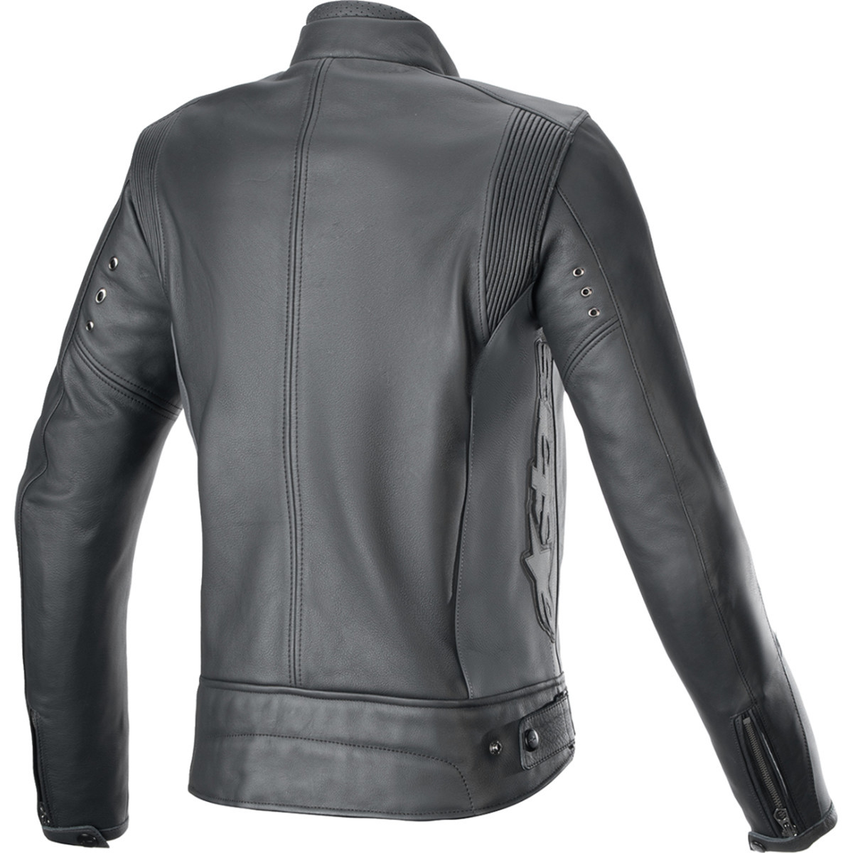 Alpinestars #3113924-1296-XS - Stella Dyno Leather Jacket - Black Tar Gray/Dark Gray - XS