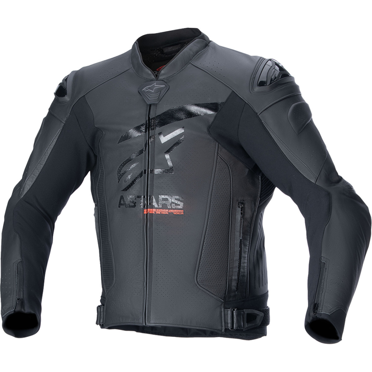 Alpinestars #3100624-1100-56 - GP Plus R v4 Airflow Leather Jacket - Black/Black - US 46 / EU 56