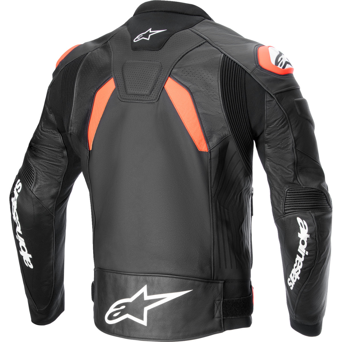 Alpinestars #3100624-1321-60 - GP Plus R v4 Airflow Leather Jacket - Black/Red Fluo/White - US 50 / EU 60